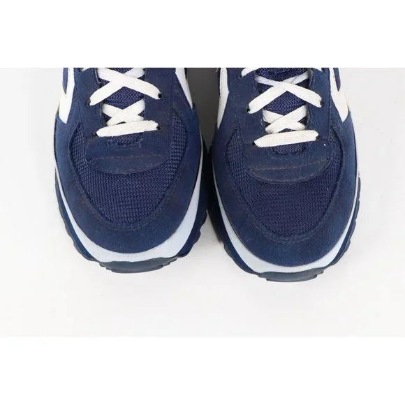 Vintage 90s Converse One Star Womens 9 Chunky Platform Shoes Sneakers Navy Blue